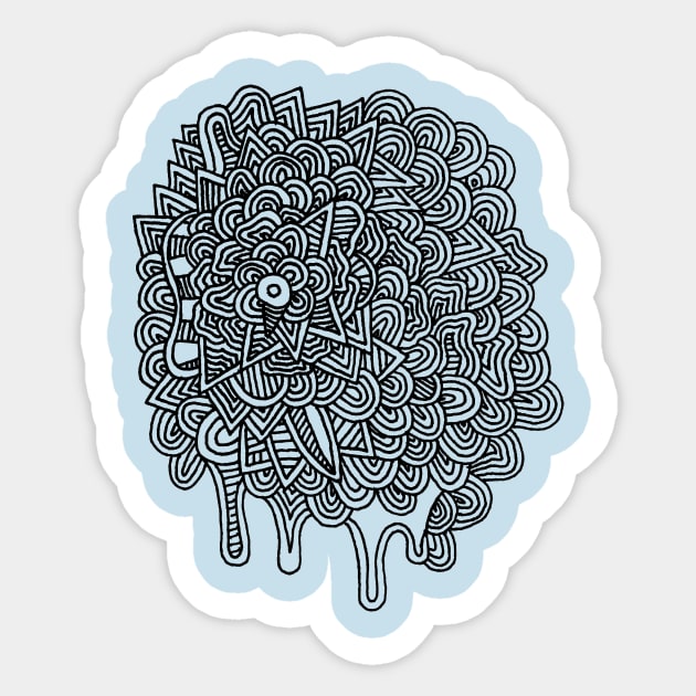 Psychedelic Moon Sticker by PsychedelicDesignCompany